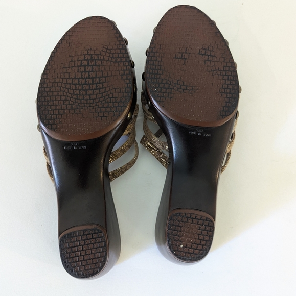 Stuart Weizmann Woven Slip On Sandals - Picture 7 of 8